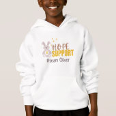 kinderkanker. Aangepaste #team naam Kinder Hoodie (Voorkant)