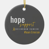 kinderkanker Aangepaste #team naam Ornament (Voorkant)