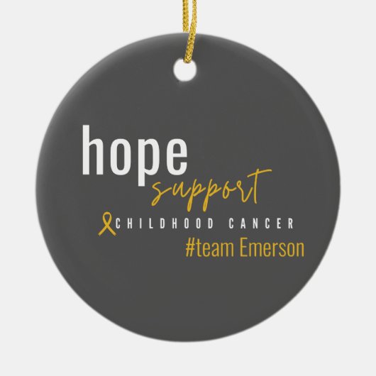 kinderkanker Aangepaste #team naam Ornament (Voorkant)