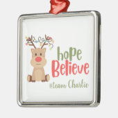 kinderkanker. Aangepaste #team naam Ornament (Links)