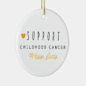 kinderkanker. Aangepaste #team naam Ornamenten (Rechts)