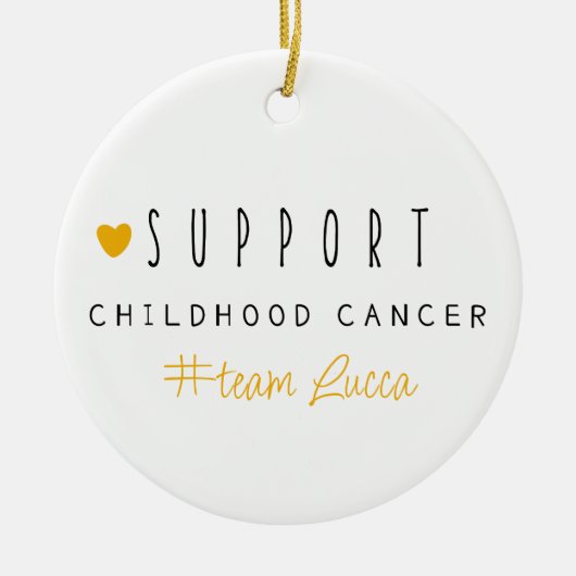 kinderkanker. Aangepaste #team naam Ornamenten (Voorkant)