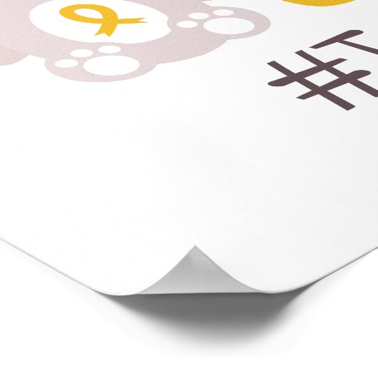 kinderkanker. Aangepaste #team naam Poster & Afdru (Hoek)