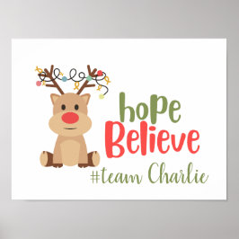 kinderkanker. Aangepaste #team naam Poster Prints