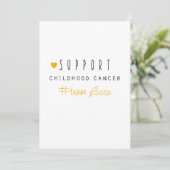 kinderkanker. Aangepaste #team naam Stationery Kaart (Staand voorkant)