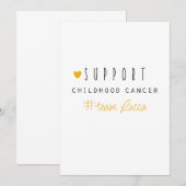 kinderkanker. Aangepaste #team naam Stationery Kaart (Voorkant / Achterkant)