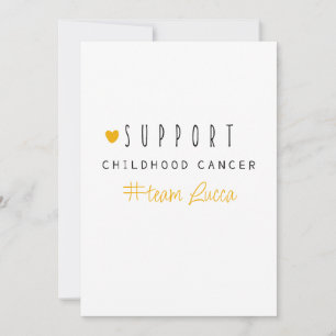 kinderkanker. Aangepaste #team naam Stationery Kaart