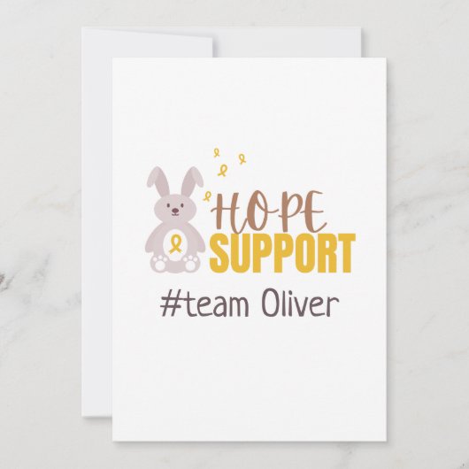 kinderkanker. Aangepaste #team naam Stationery Kaart (Voorkant)
