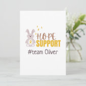 kinderkanker. Aangepaste #team naam Stationery Kaart (Staand voorkant)