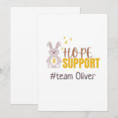 kinderkanker. Aangepaste #team naam Stationery Kaart (Voorkant / Achterkant)