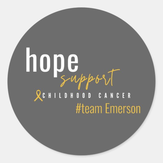 kinderkanker Aangepaste #team naam Sticker (Voorkant)