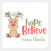 kinderkanker. Aangepaste #team naam Stickers (Voorkant)