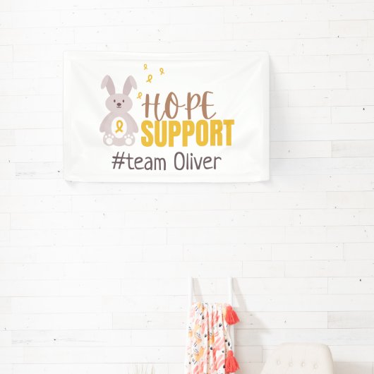 kinderkanker. Aangepaste #team naam.support Banner (Insitu)