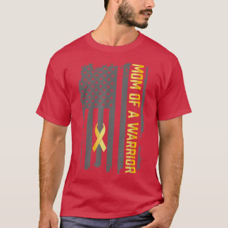 Kinderkanker Amerikaanse vlag Mam van een Warrior T-shirt