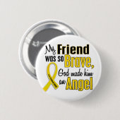 Kinderkanker ANGEL 1-vriend (man) Ronde Button 5,7 Cm (Voorkant /achterkant)