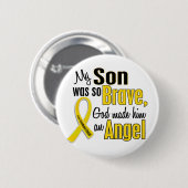 Kinderkanker ANGEL 1 Zoon Ronde Button 5,7 Cm (Voorkant /achterkant)