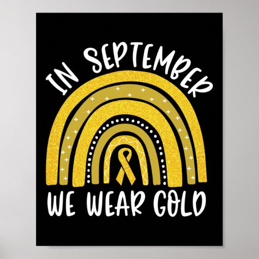 Kinderkanker Bewustzijn Regenboog In September Dra Poster (Voorkant)