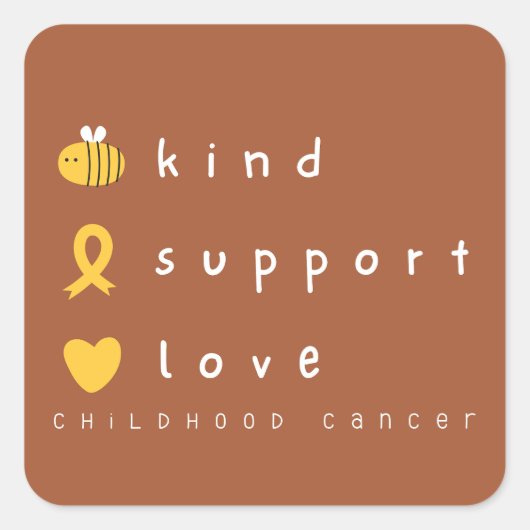 Kinderkanker Bewustzijnsondersteuning Stickers (Voorkant)