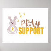 Kinderkanker. Bid. Steun. Poster & prints (Voorkant)