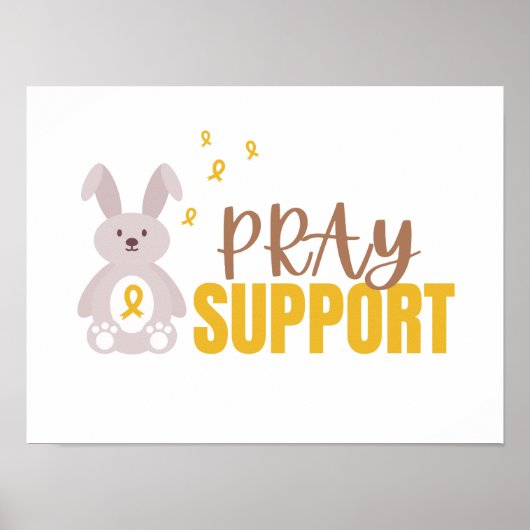 Kinderkanker. Bid. Steun. Poster & prints (Voorkant)