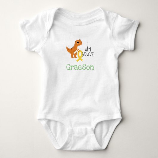 kinderkanker. brave.custom naam-Baby Bodysuit (Voorkant)