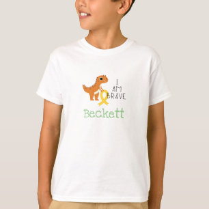 kinderkanker. brave.custom naam-Kinder T-Shirt