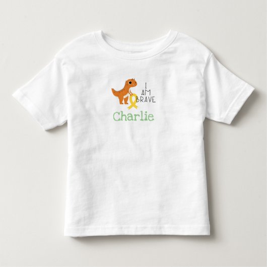 kinderkanker. brave.custom naam-peuterT-Shirt Kinder Shirts (Voorkant)