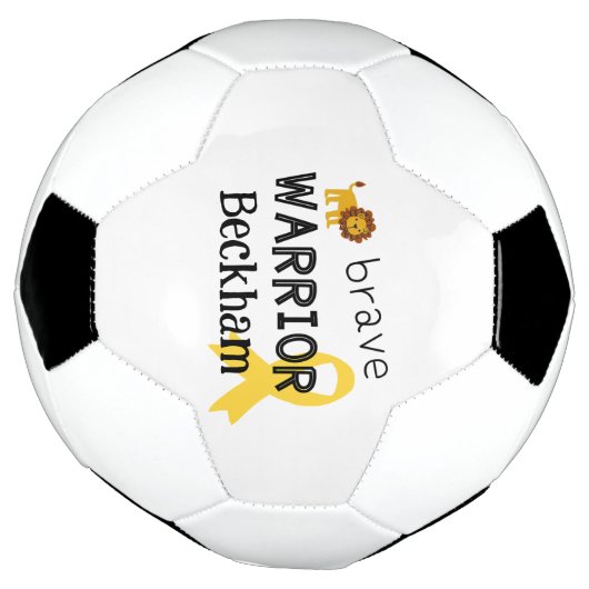 kinderkanker.brave krijger.Custom Voetbal (Gedraaid)