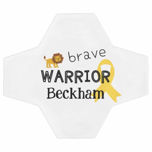 kinderkanker.brave krijger.Custom Voetbal (Enkel)