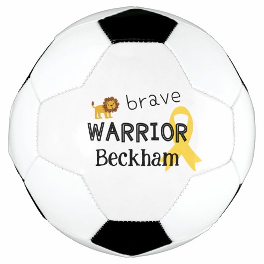 kinderkanker.brave krijger.Custom Voetbal (Voorkant)