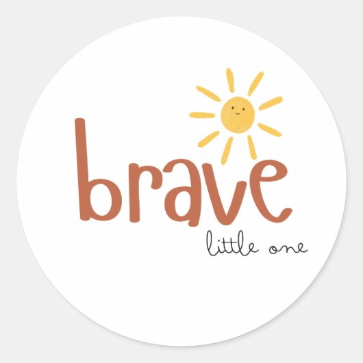 Kinderkanker Brave Little One Stickers Cute (Voorkant)