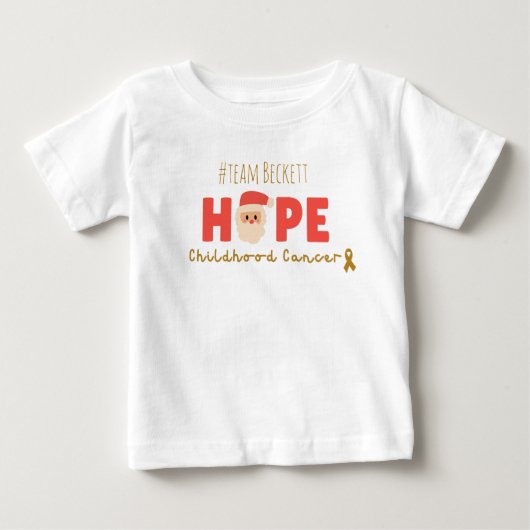 kinderkanker Custom Christmas Baby T-Shirt (Voorkant)