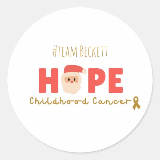 kinderkanker Custom Christmas hope Sticker (Voorkant)