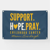 kinderkanker Custom naam Banner Outdoor Sign (Horizontaal)