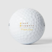 kinderkanker Custom Naam Golf Balls Golfballen (Voorkant)