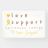 kinderkanker Custom Naam Outdoor Banner (Horizontaal)