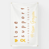 kinderkanker Custom Naam Outdoor Banner (Verticaal)
