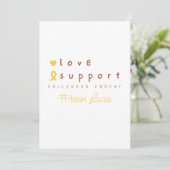 kinderkanker Custom Name Invitation Kaart (Staand voorkant)