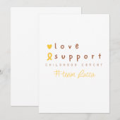 kinderkanker Custom Name Invitation Kaart (Voorkant / Achterkant)