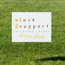 kinderkanker Custom Name Yard Sign
