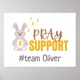 kinderkanker. Custom pray support Poster Afdrukken