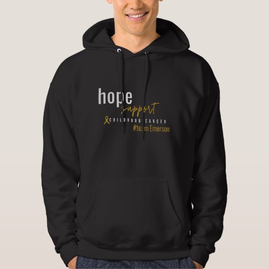 kinderkanker Custom #team naam Pullover Hoodie (Voorkant)