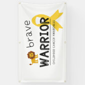 kinderkanker dappere krijger Banner Outdoor teken (Verticaal)