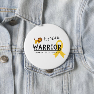Kinderkanker. Dappere krijger. Button