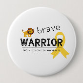 Kinderkanker. Dappere krijger. Button (Voorkant)