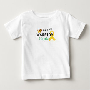 kinderkanker.dappere krijger.Custom Baby T-Shirt