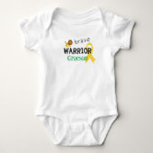 kinderkanker.dappere krijger.CustomBabyBody-pak Romper (Voorkant)