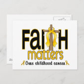 Kinderkanker Faith Matters Cross 1 Briefkaart (Voorkant / Achterkant)