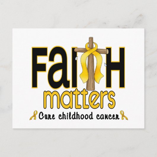 Kinderkanker Faith Matters Cross 1 Briefkaart (Voorkant)