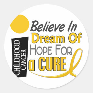 Kinderkanker GELOOFT DREAM HOPE Ronde Sticker